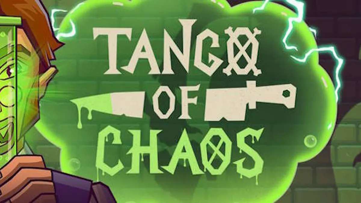 Isang visual na representasyon ng Tango of Chaos slot machine na nagpapakita ng mga makukulay na simbolo at laboratoryo theme.